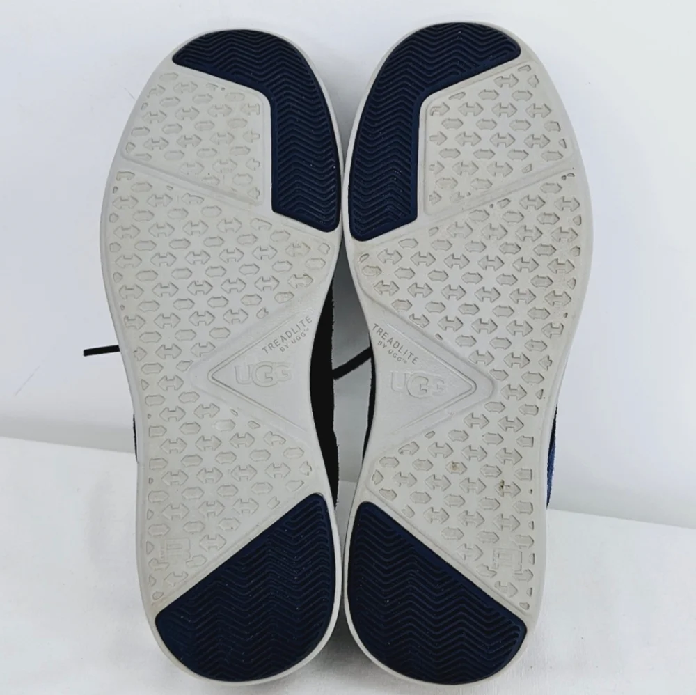 UGG Hepner Woven Lace-Up Sneakers Navy Suede Oxford Shoes Men 7.5